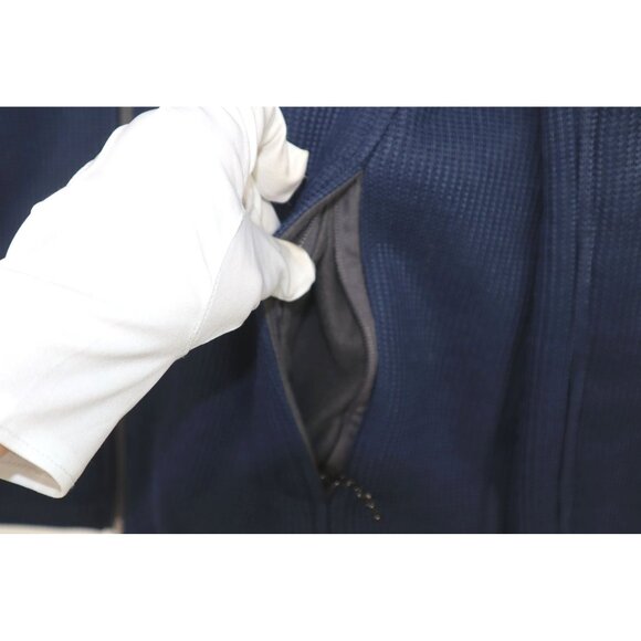 Gerry Mens Blue Full-Zip Jacket Waffle Knit With Sherpa Lining Size XL Outerwear - Picture 5 of 14